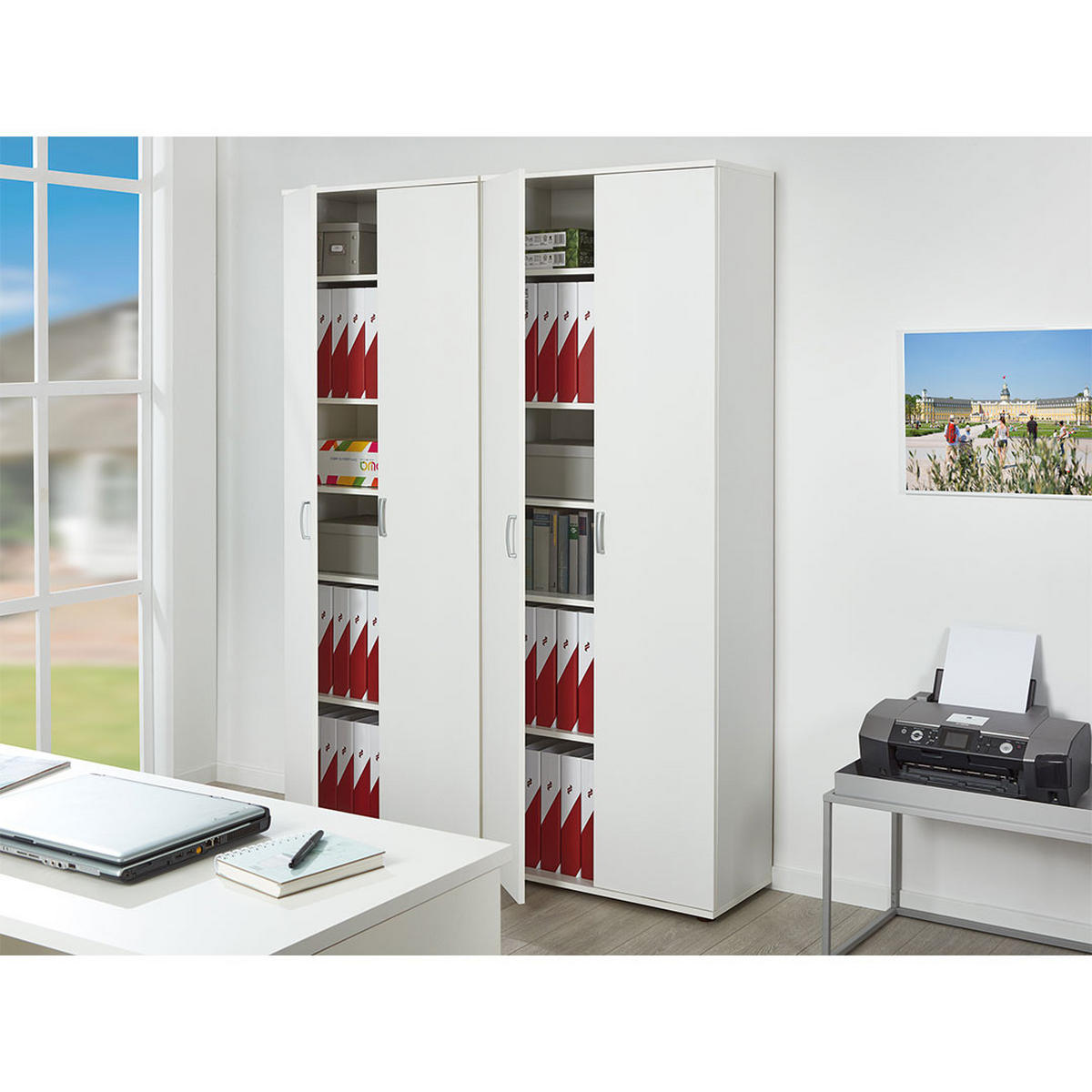 GARDEROBENSCHRANK weiß - Weiß, Holzwerkstoff (70/189/34cm) - ebuy24