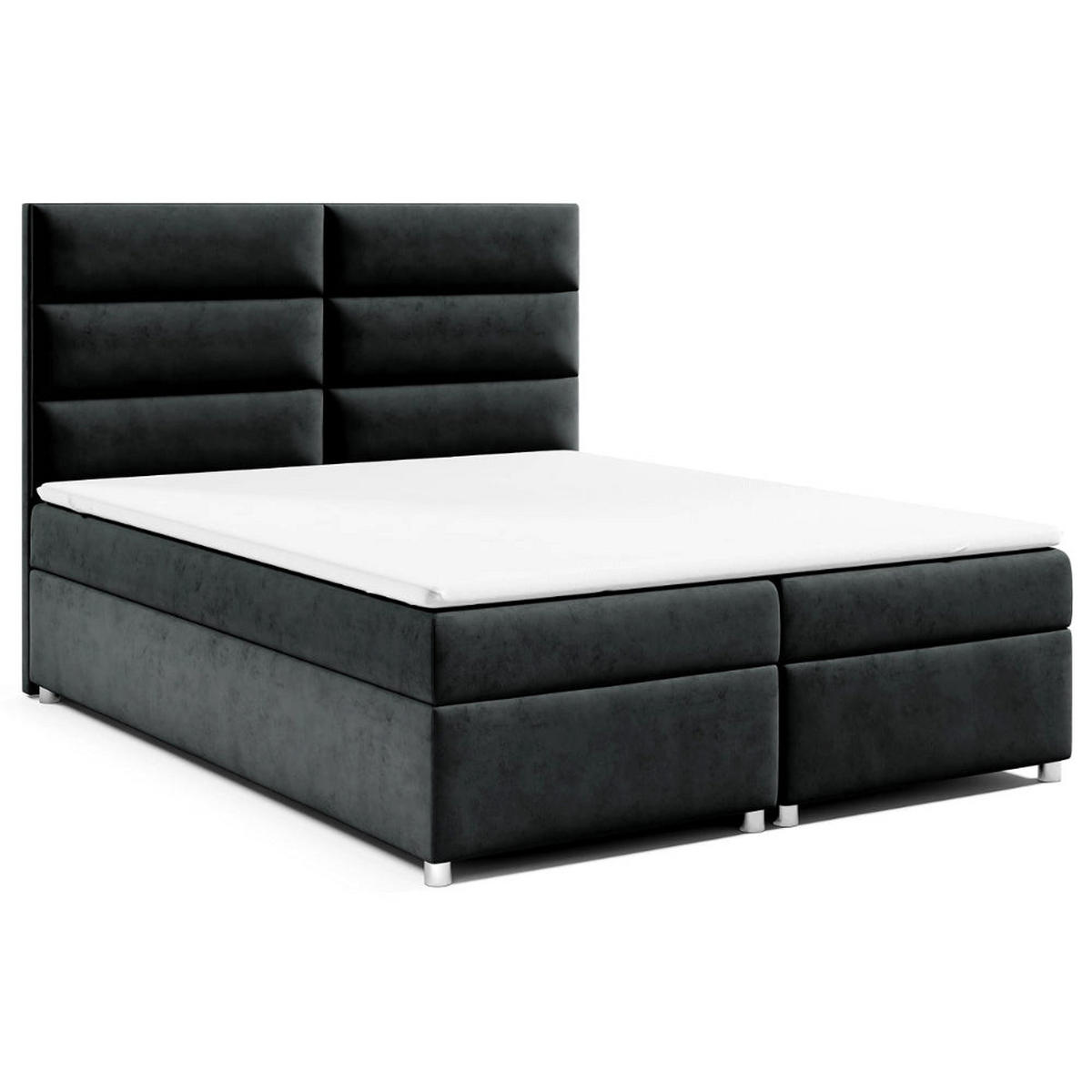 BOXBETT mit Bettkasten Trinity K-4 Bonellfederkern - Schwarz, Holz/Holzwerkstoff (140/200cm) - Best For Home