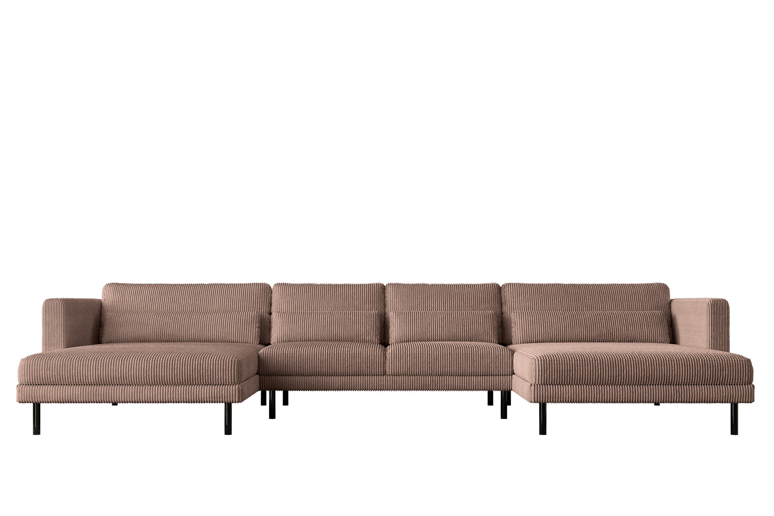 ECKSOFA DANI In U-Form Stilvolles Stoff Poso Rosa - Rosa, Holz/Textil (174/391cm) - Kaiser Möbel