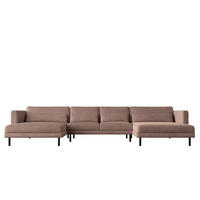 ECKSOFA DANI In U-Form Stilvolles Stoff Poso Rosa - Rosa, Holz/Textil (174/391cm) - Kaiser Möbel