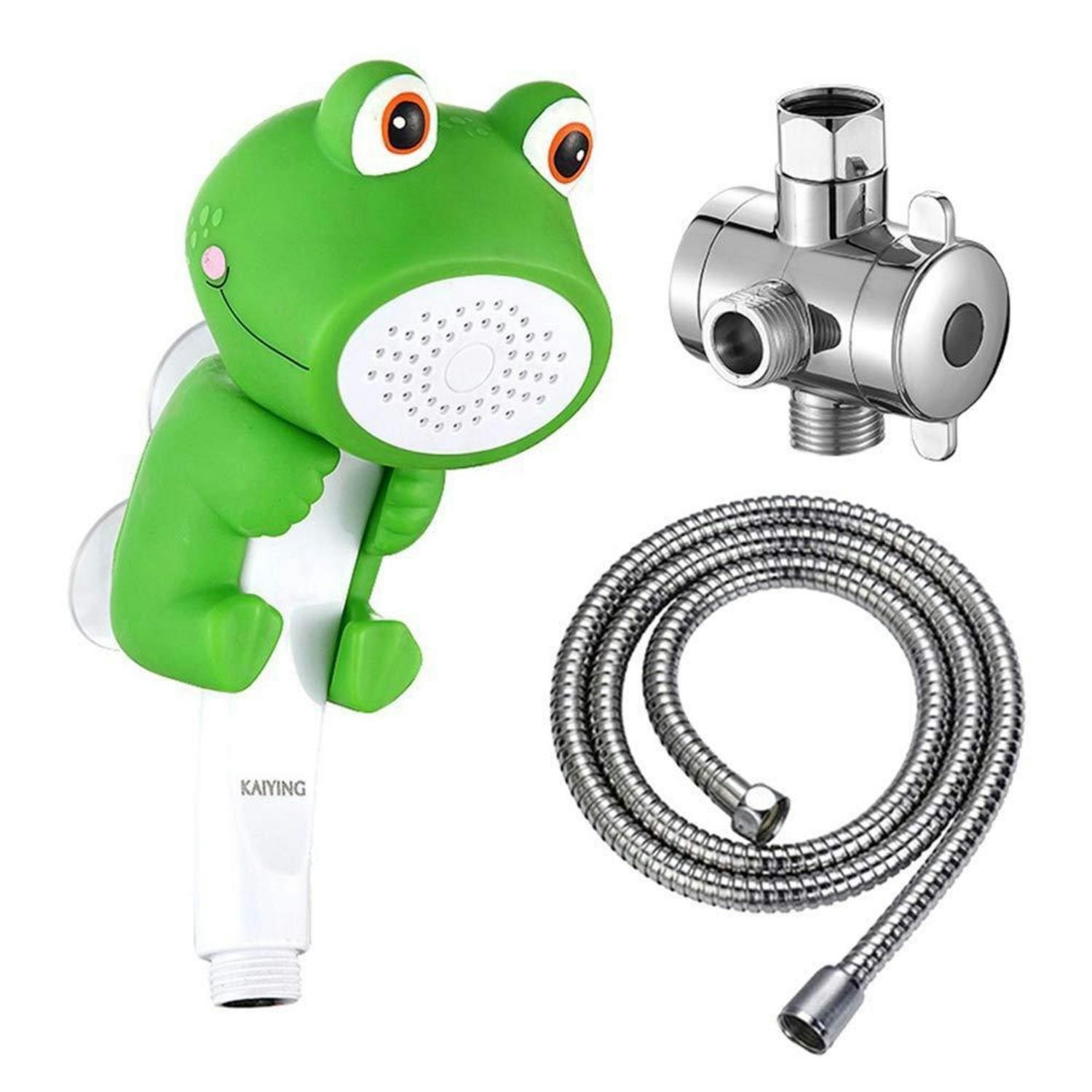 DUSCHKOPF Set Frosch mit Schlauch und Umschaltventil - Grün, Kunststoff (9.5/12.7/21cm)