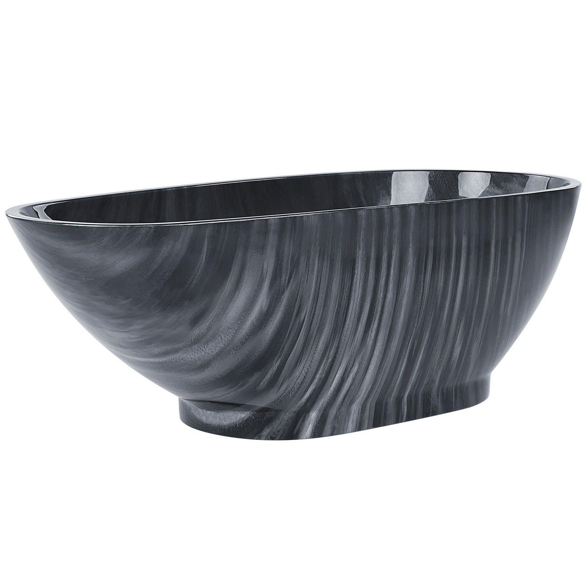 BADEWANNE FREISTEHEND 80x170x58 cm schwarz Rioja - Schwarz, Kunststoff (80/58/170cm) - Beliani
