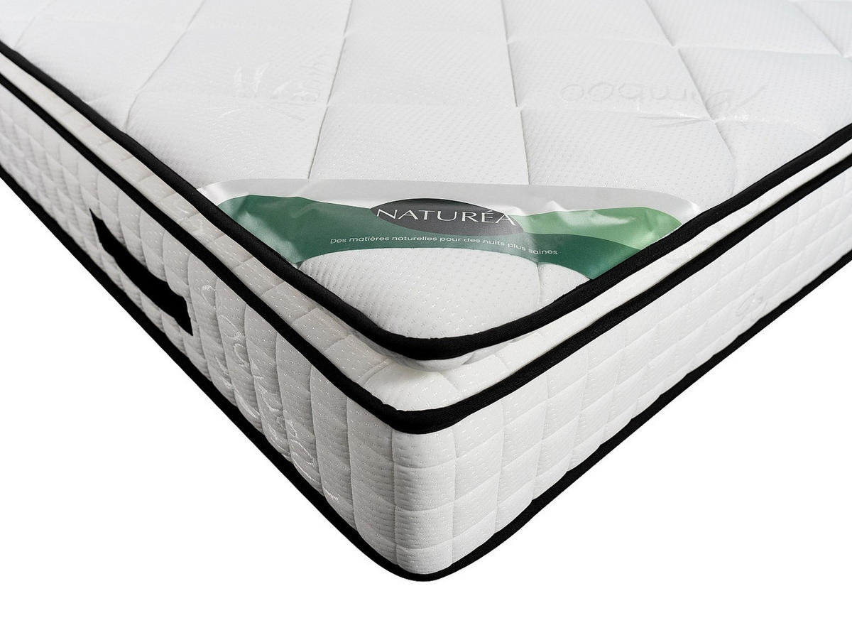 STANDARDMATRATZE - 2 Personen - Stoff - Weiß - - Weiß, Textil (180/200cm) - Vente-Unique
