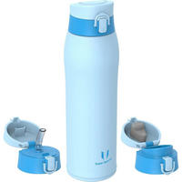 TRINKFLASCHE Edelstahl 950 ml Hellblau - Hellblau, Metall (8.4/8.4cm)