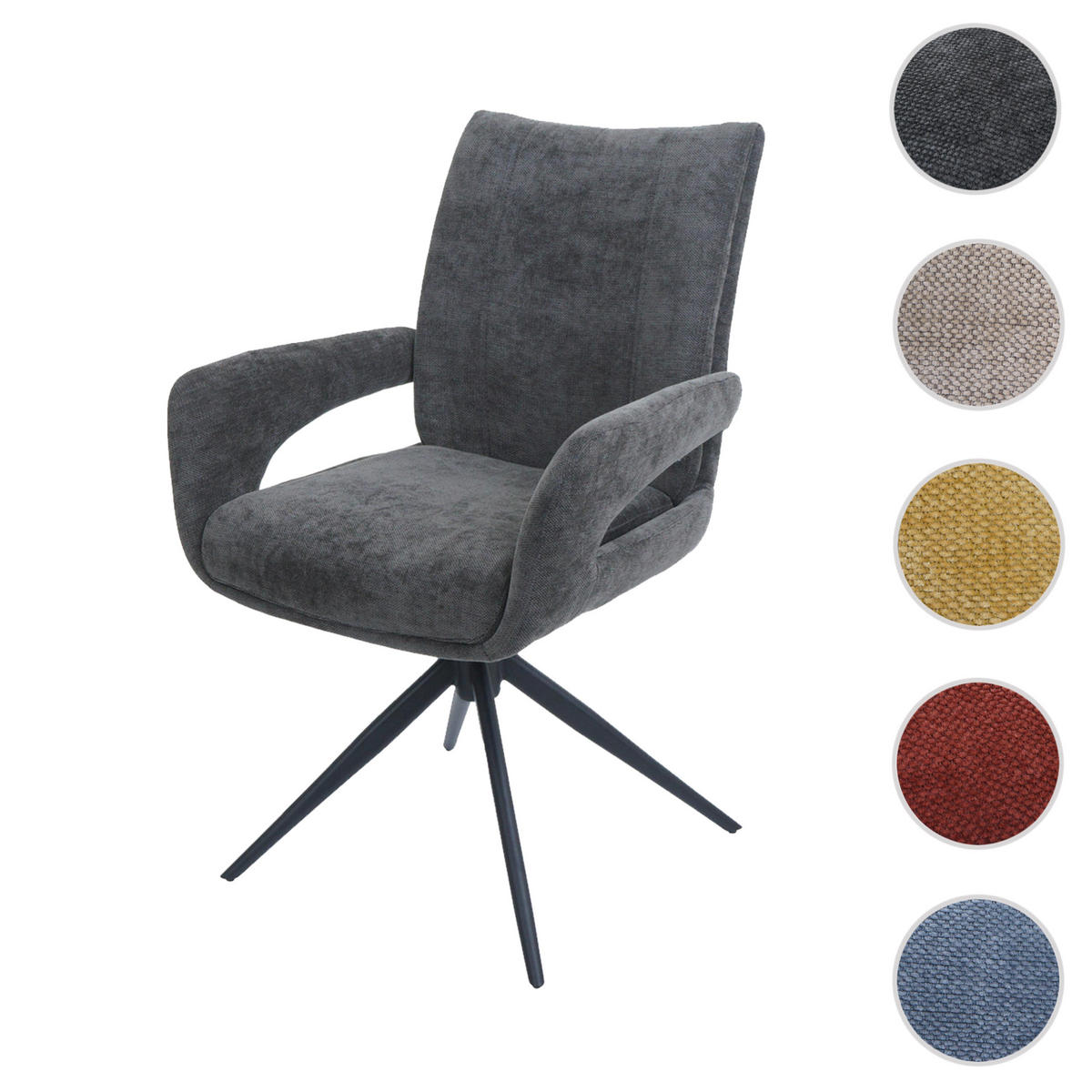 ESSZIMMERSTUHL Grau - Grau, Textil (60/90/60cm) - MCW