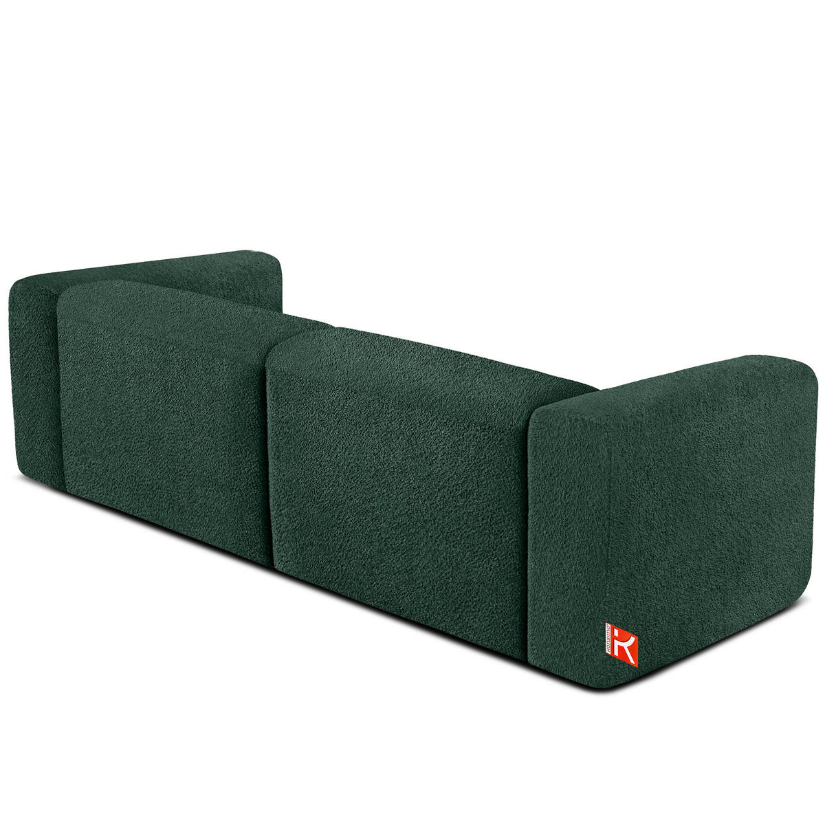2,5-SITZER SOFA BUFFO, Dunkelgrün - Dunkelgrün, Holz/Holzwerkstoff (250/73/96cm) - KONSIMO®