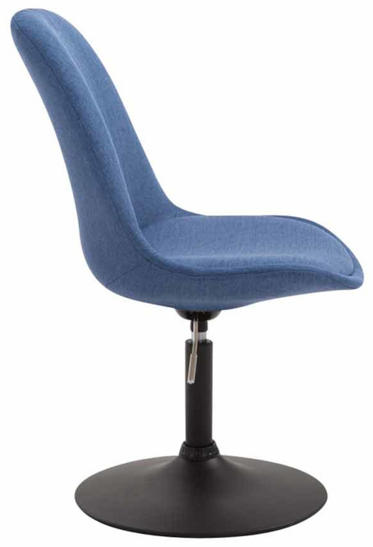 STUHL 4er Set Stoff blau - Blau/Schwarz, Textil/Metall (48/76/57cm) - CLP