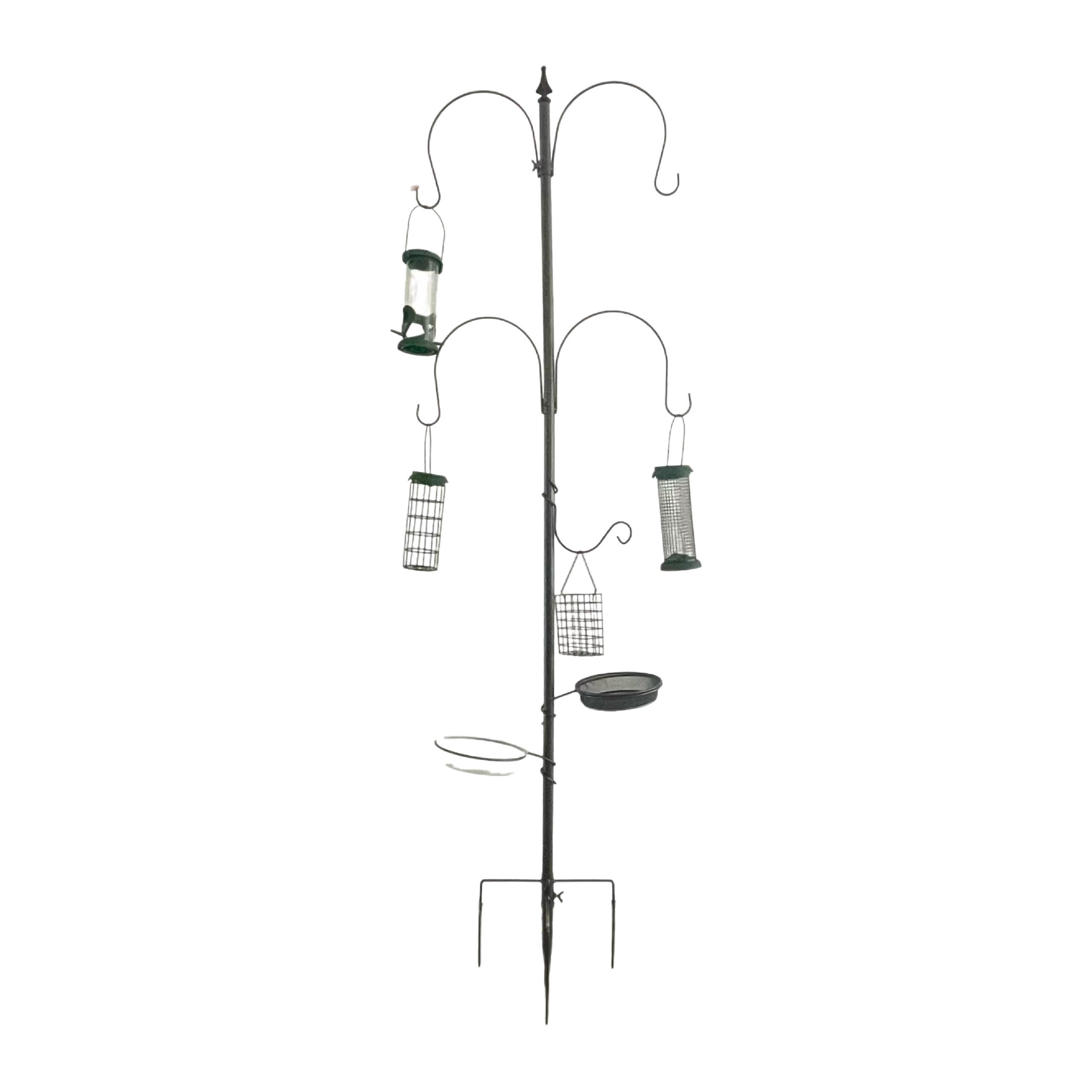 VOGELFUTTERSTATION - Grau, Metall (55.9/231/5cm) - Relaxdays