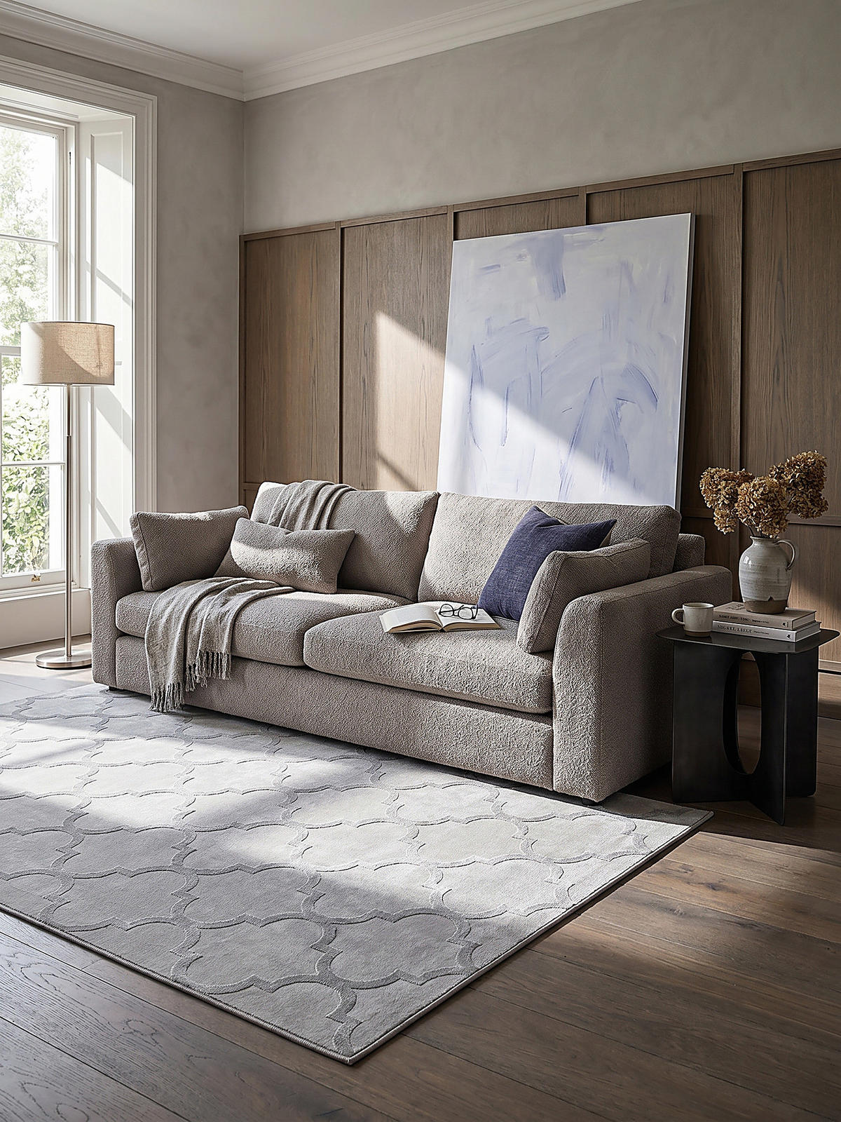 KURZFLORTEPPICH Orientalisch ERESMA Polyester Grau 160 x 230 cm - Grau, Textil (160/230cm) - KADIMA DESIGN