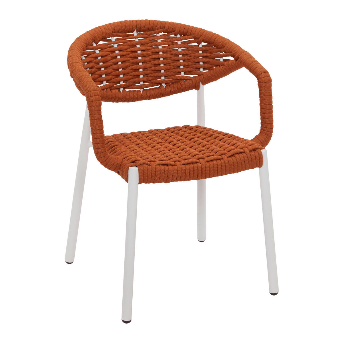 GARTENSESSEL Antonia Orange/ Weiß Aluminium/Te/til - Orange, Metall (1/76/59cm)
