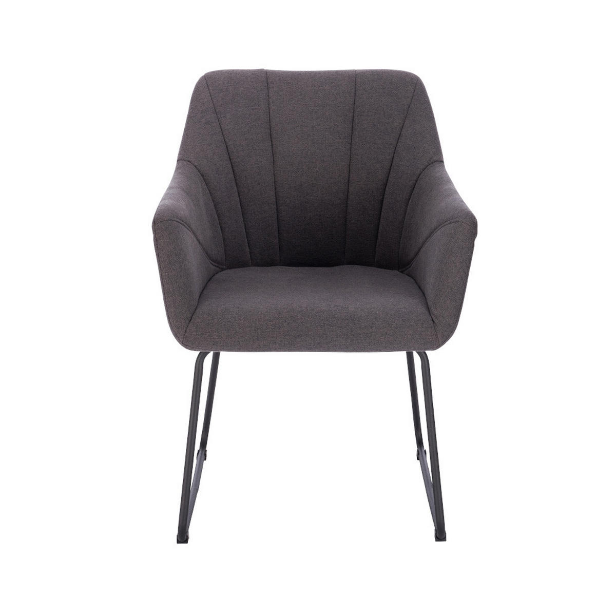 ESSZIMMERSTUHL PAKU - Menge: 2 - Anthrazit, Textil/Metall (59/84/64cm) - Home Deluxe