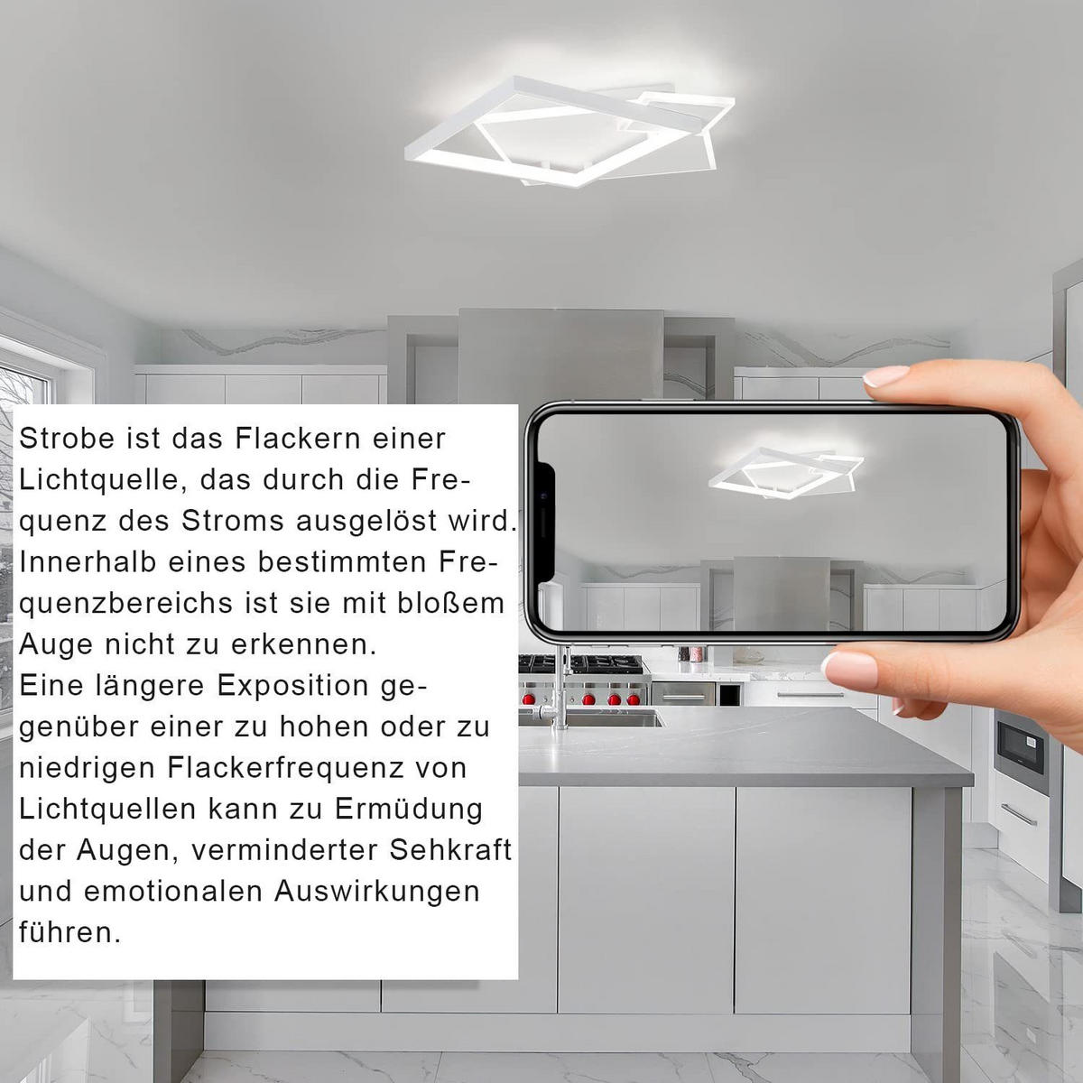 LED-DECKENLEUCHTE Maximi 46/46/8 cm - Weiß, Metall (46/46/8cm) - Nettlife