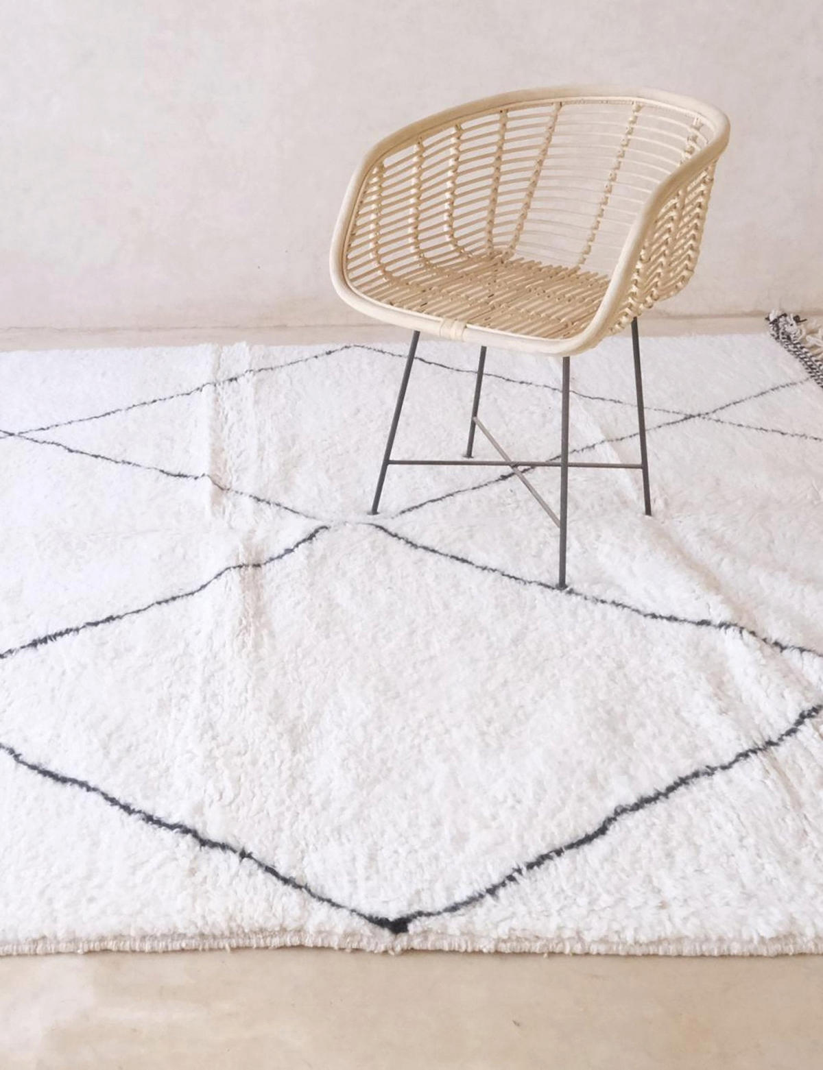 BERBERTEPPICH aus reiner Wolle 213x 295 cm - Weiß, Naturmaterialien (213/295cm) - AFK Living