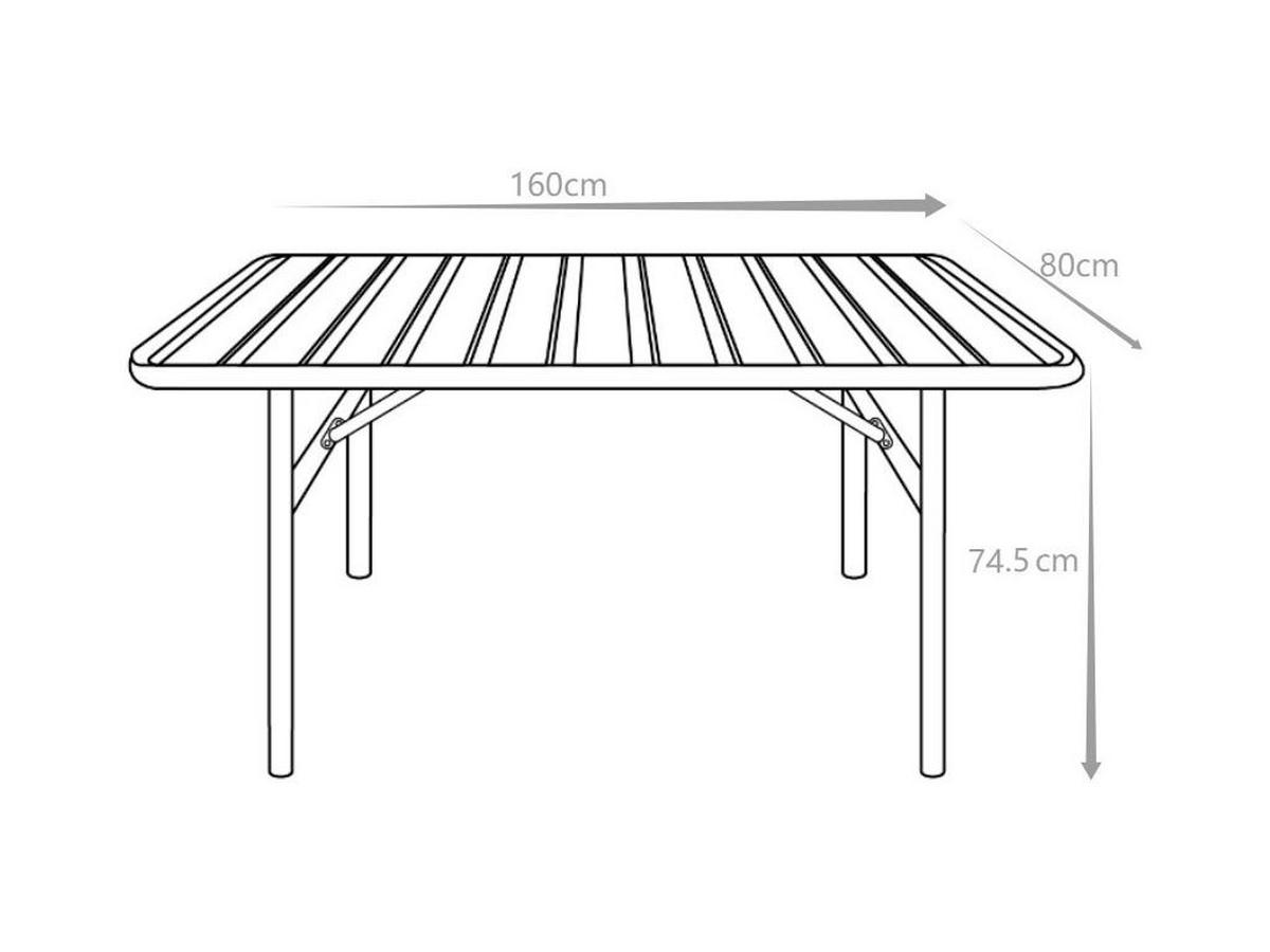 GARTENTISCH - L. 160 cm - Metall - Blau - MIRMANDE von MYLIA - Blau, Metall (160/80/74.5cm) - Vente-Unique