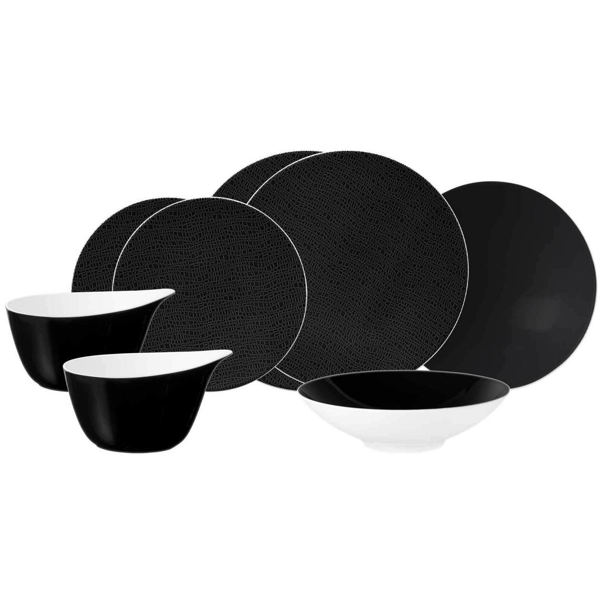 EINSTEIGER-SET Life Fashion Glamorous Black 8er Set - Schwarz, Keramik (1/1/1cm) - Seltmann Weiden