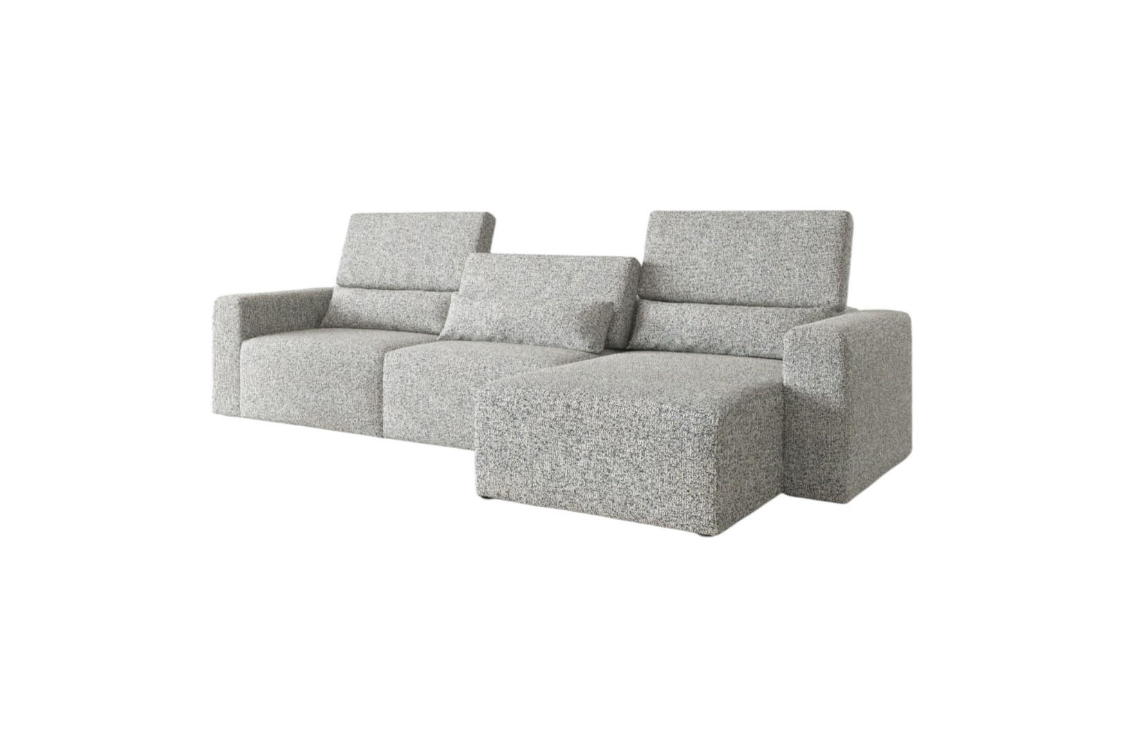 ECKSOFA Modular Premium Grau - Hellgrau/Schwarz, Holz/Holzwerkstoff (315/172cm) - Furnisell
