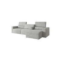 ECKSOFA Modular Premium Grau - Hellgrau/Schwarz, Holz/Holzwerkstoff (315/172cm) - Furnisell