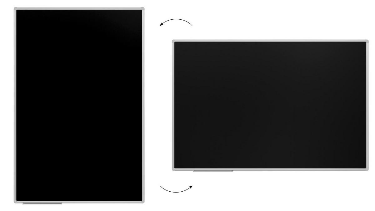 KREIDETAFEL mit Alurahmen Premium EXPO 150x100cm - Schwarz, Metall (150/100/1.6cm) - ALLboards