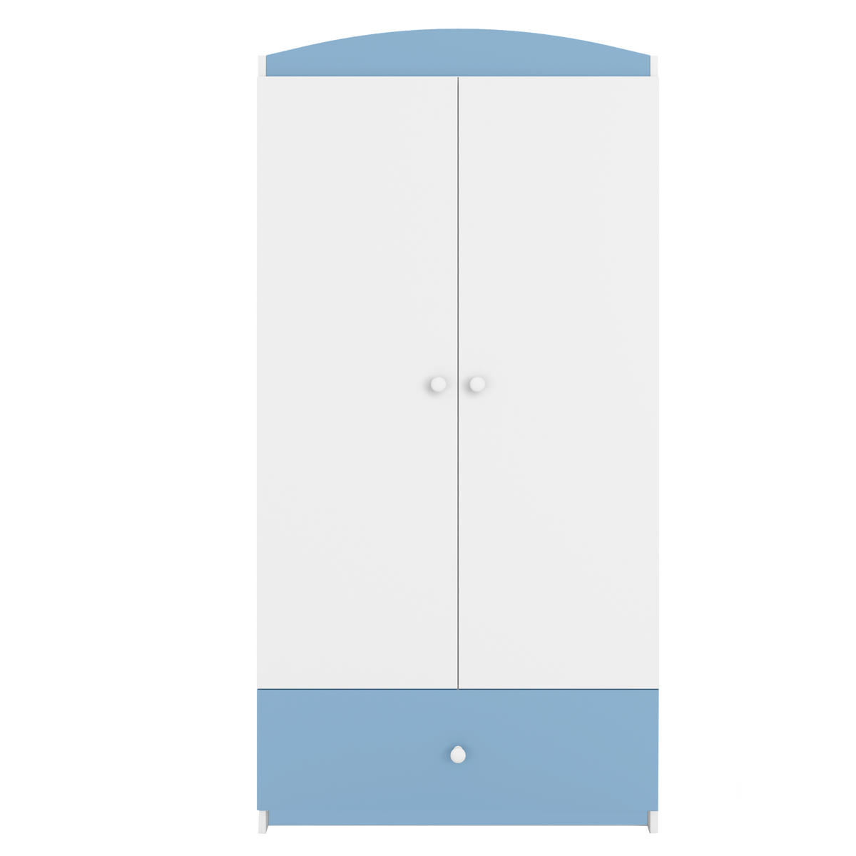 KINDERKLEIDERSCHRANK Basic - Blau, Holzwerkstoff (90/175/52cm) - RAUMHIRSCH FURNITURE