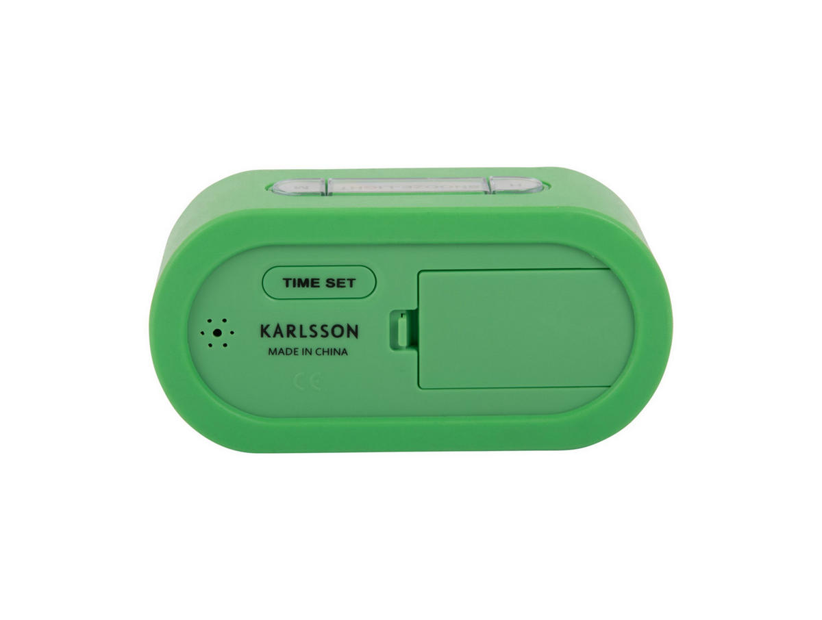 WECKER Gummy 5/14/7 cm - Grün, Kunststoff (14/7/5cm) - Karlsson