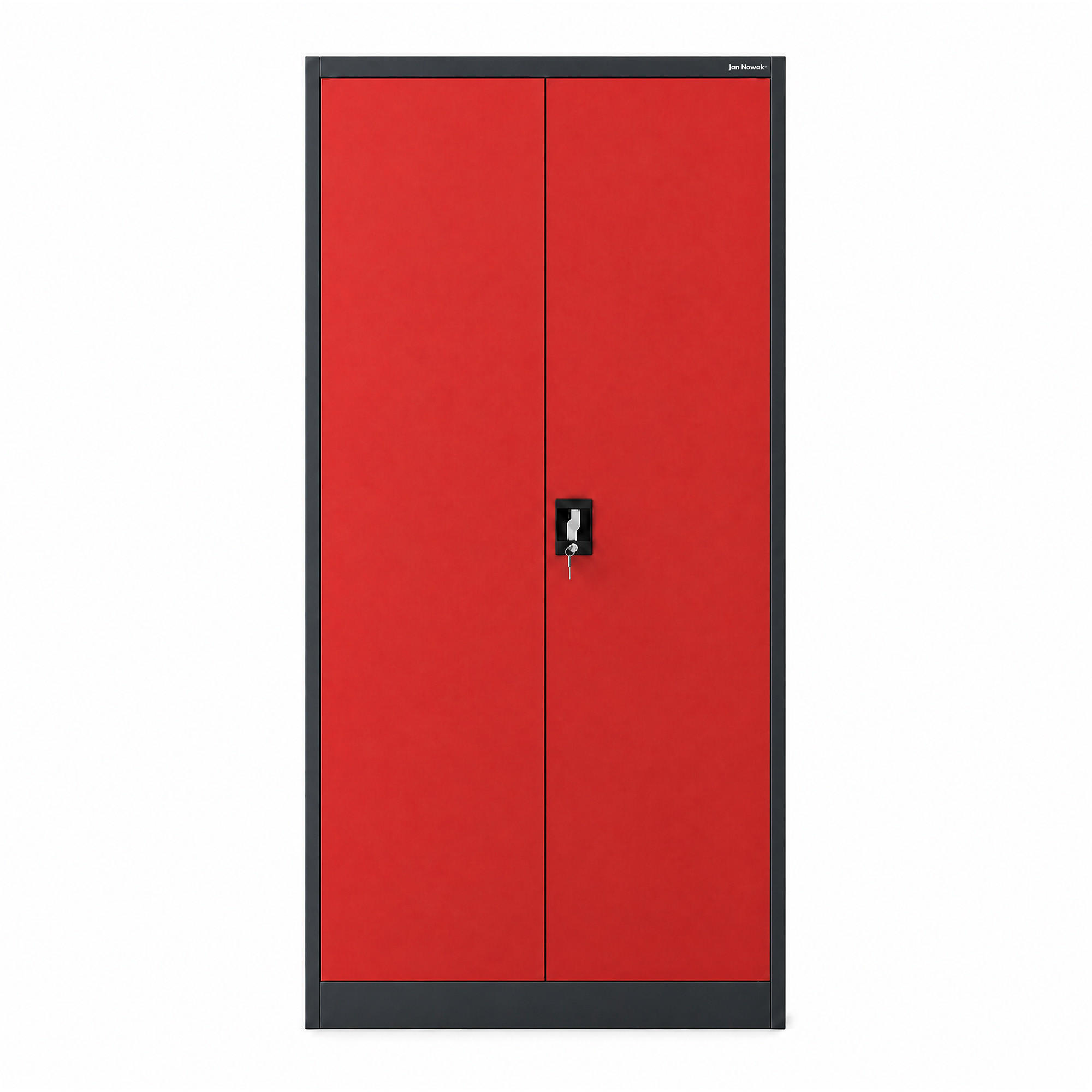 Jan Nowak Metallschrank Rot, Anthrazit 90x185x45 cm