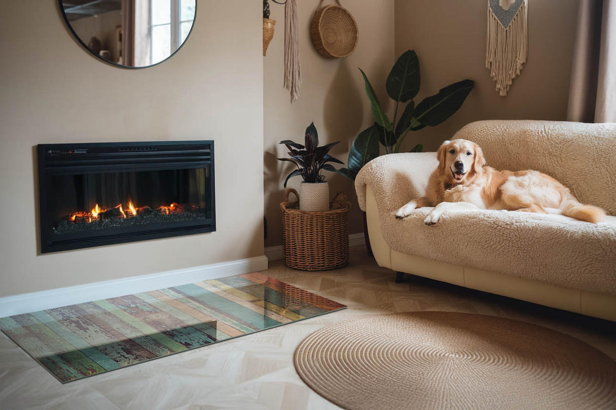 GLASPLATTE für Kamin 140x70 cm - Türkis, Glas (140/70/0.4cm) - TULUP