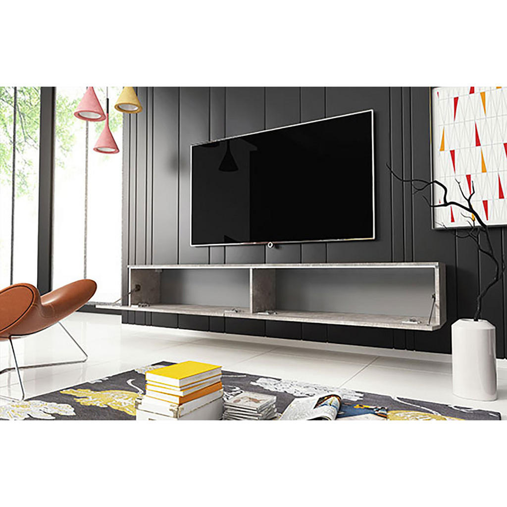 Thumbnail - Feldmann-Wohnen Lowboard, Grau, Holz, Rechteckig, 180x30x32 cm, Wohnzimmer, Wohnwände, Lowboards, Lowboards stehend