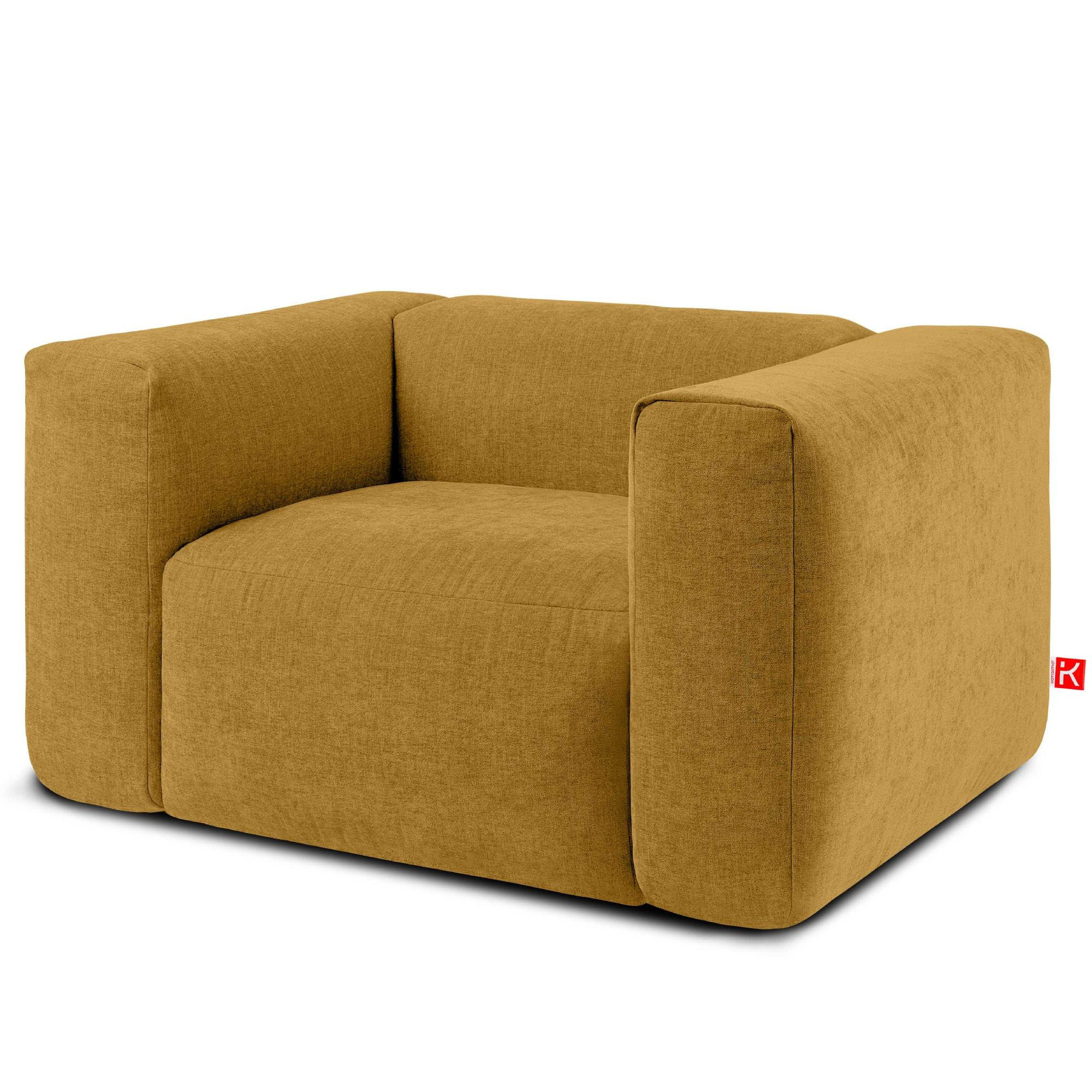SESSEL BUFFO , Honiggelb - Currygelb, Textil (130/73/96cm) - KONSIMO®