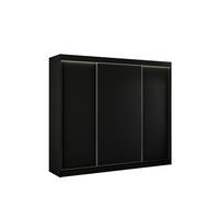KLEIDERSCHRANK BEROG - 250 cm - Schwarz - Schwarz, Holzwerkstoff (250/215/61cm) - ALTDECOR