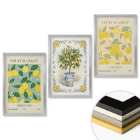 WANDBILDER 3er Set - 40x60 cm Silberner Rahmen - Zitrusfrüchte aus Italien - Silberfarben, Kunststoff (40/60cm) - ArtPrintCave