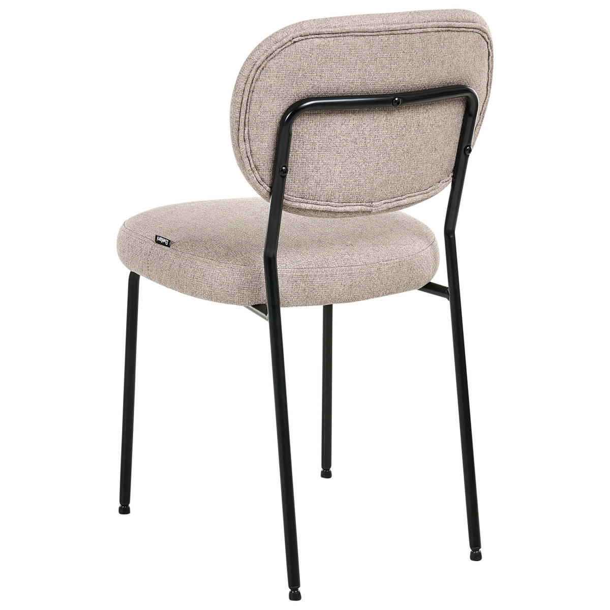 ESSZIMMERSTUHL 2er-Set Stoff Hellbraun Loleta - Hellbraun, Textil (47/84/57cm) - Beliani
