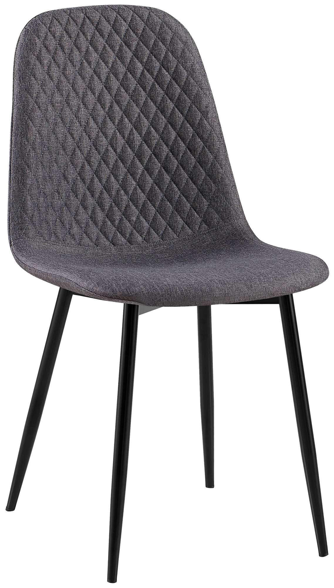 STUHL Stoff Dunkelgrau - Dunkelgrau/Schwarz, Textil/Metall (44/88/54cm) - CLP