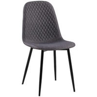 STUHL Stoff Dunkelgrau - Dunkelgrau/Schwarz, Textil/Metall (44/88/54cm) - CLP