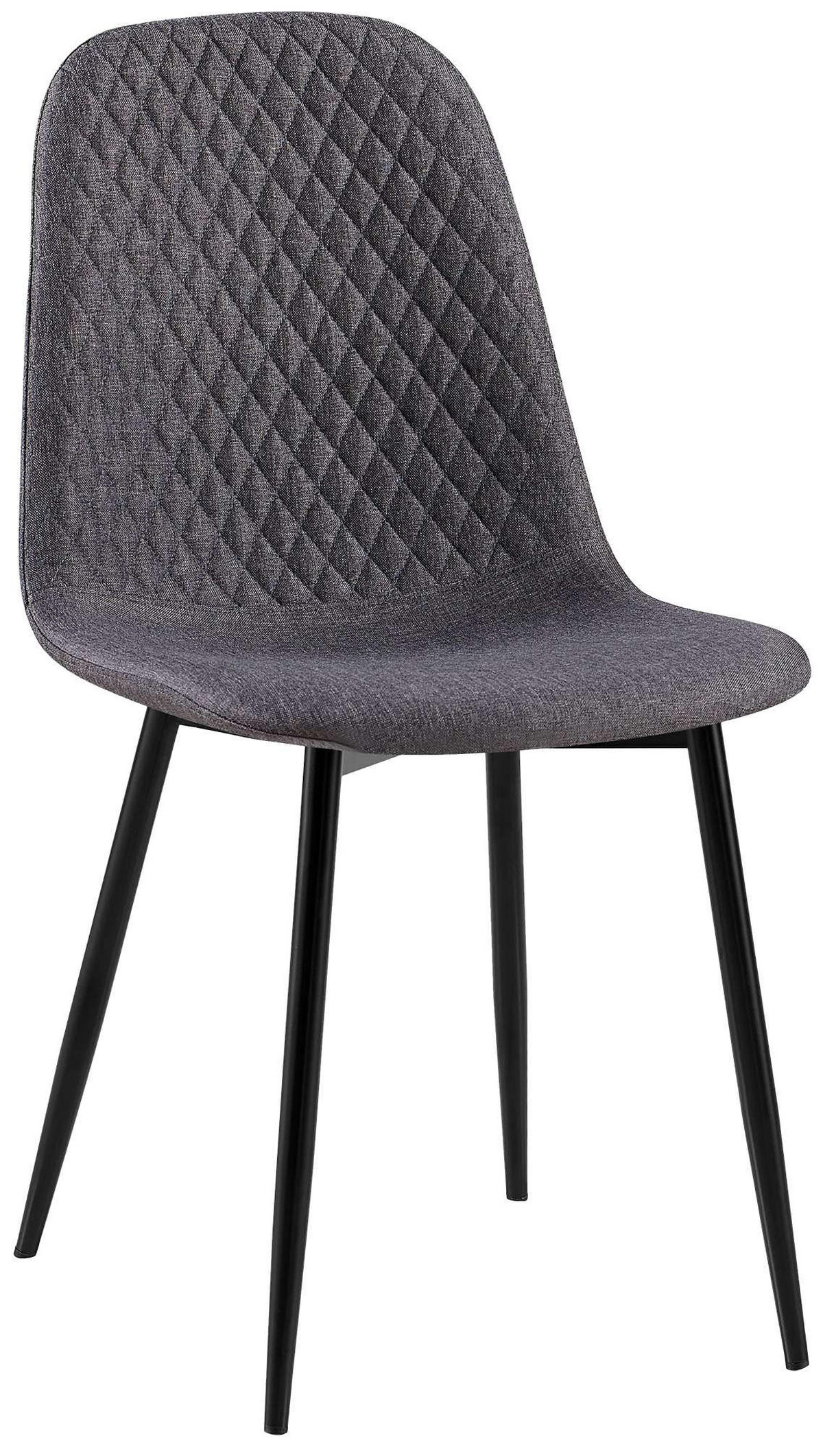 STUHL Stoff Dunkelgrau - Dunkelgrau/Schwarz, Textil/Metall (44/88/54cm) - CLP
