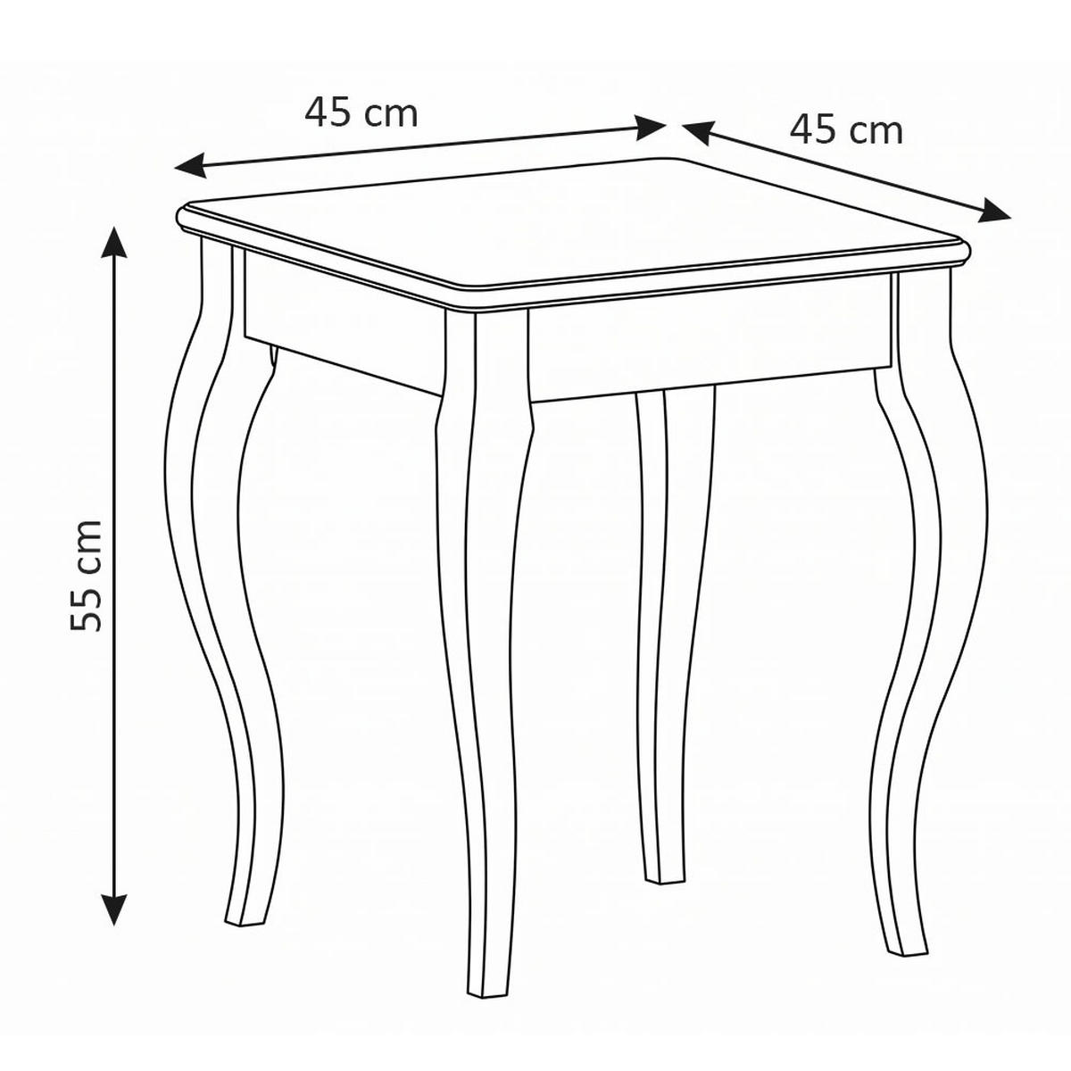 COUCHTISCH Padova Nussbaum dunkel 45 / 45 / 55cm - Nussbaumfarben, Holz (45/45/55cm) - Feldmann-Wohnen