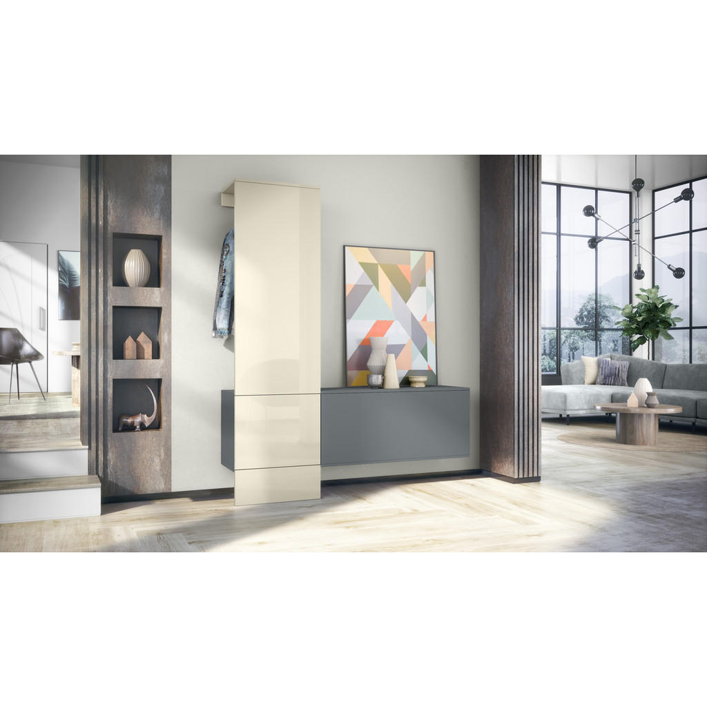 Thumbnail - Vladon Garderobe, Creme, Holzwerkstoff, 156.5x193x35 cm, Garderobe, Garderoben-Sets & Serien, Garderoben-Sets