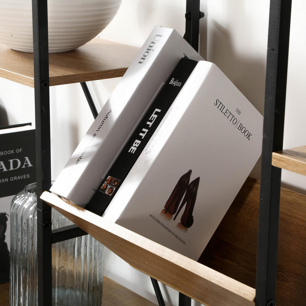 REGAL 11 Ebenen Industrial-Stil - L125 x H150 cm - Apfelbaumfarben, Holzwerkstoff (27/150/125cm) - Calicosy