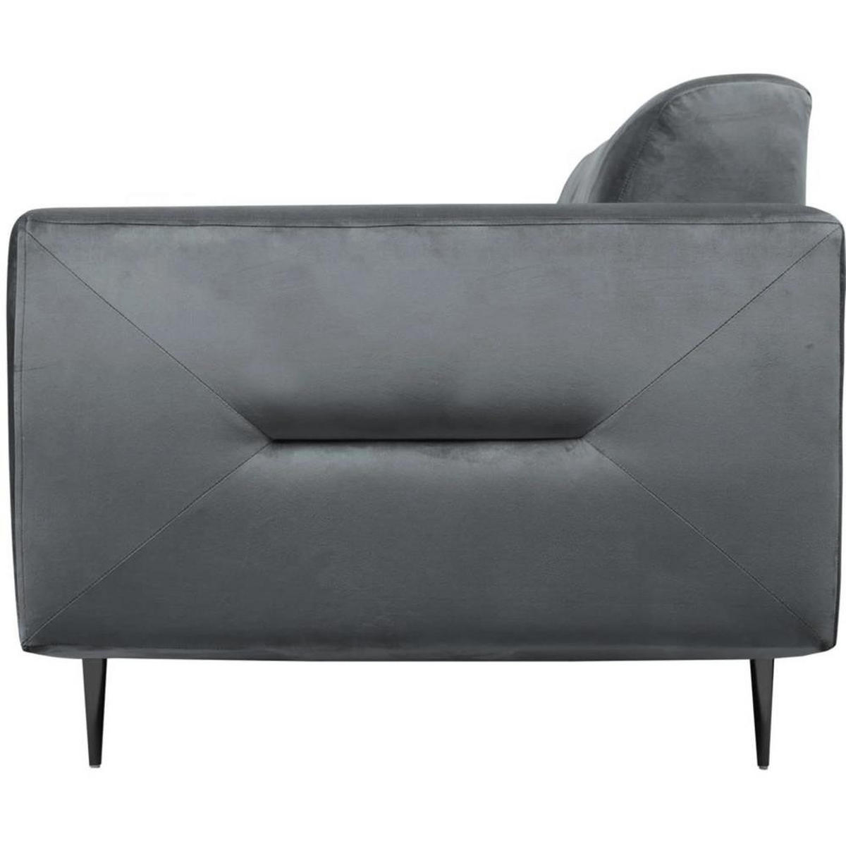 3-SITZER SOFA Venezia dunkelgrau mit goldenen Beinen - Dunkelgrau/Goldfarben, Textil (233/85/94cm) - Beautysofa