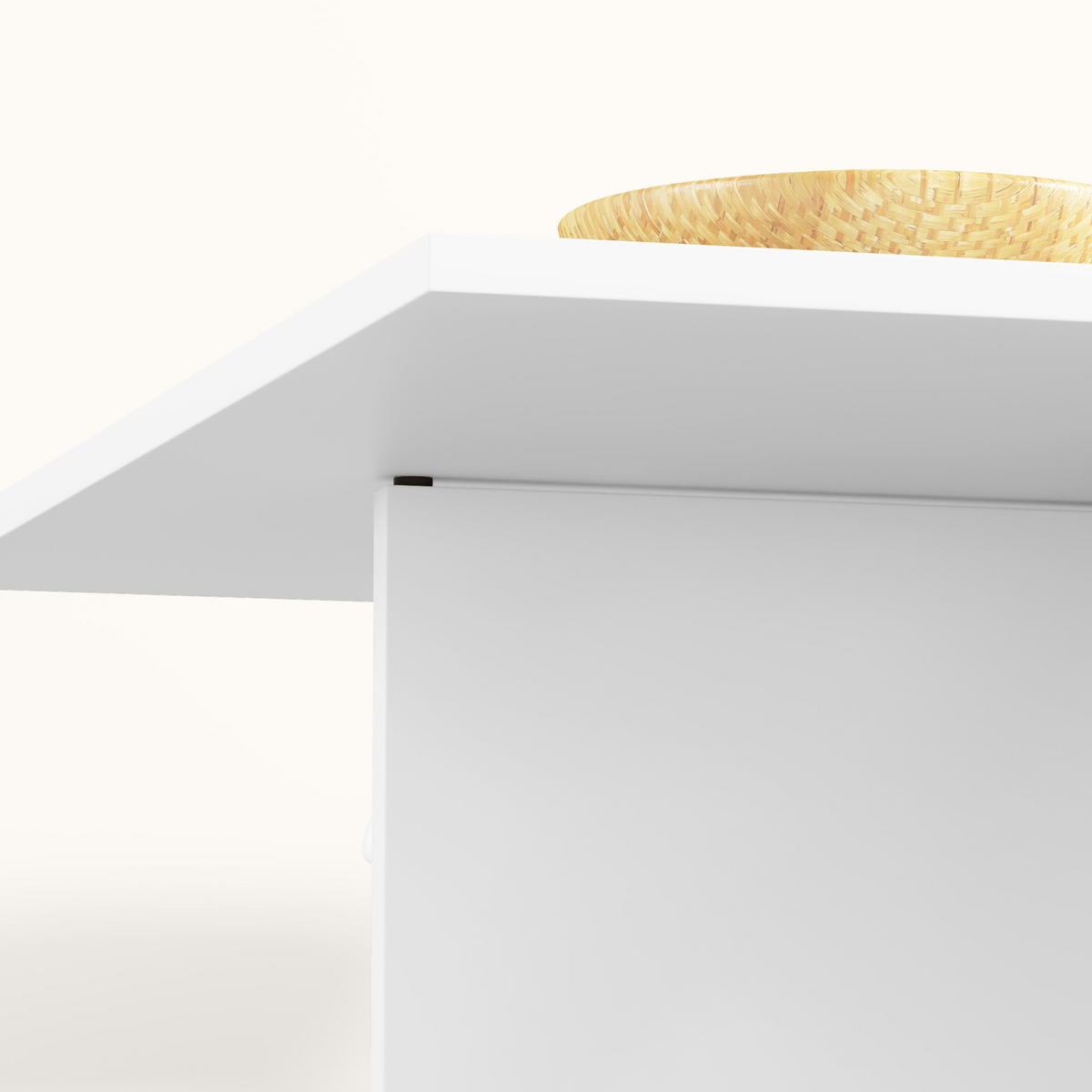 KLAPPTISCH für 2-4 Personen 114,5/70/75 cm mit Ablagen und Schublade, Weiß - Weiß, Holzwerkstoff (114.5/70/75cm) - BEAOK