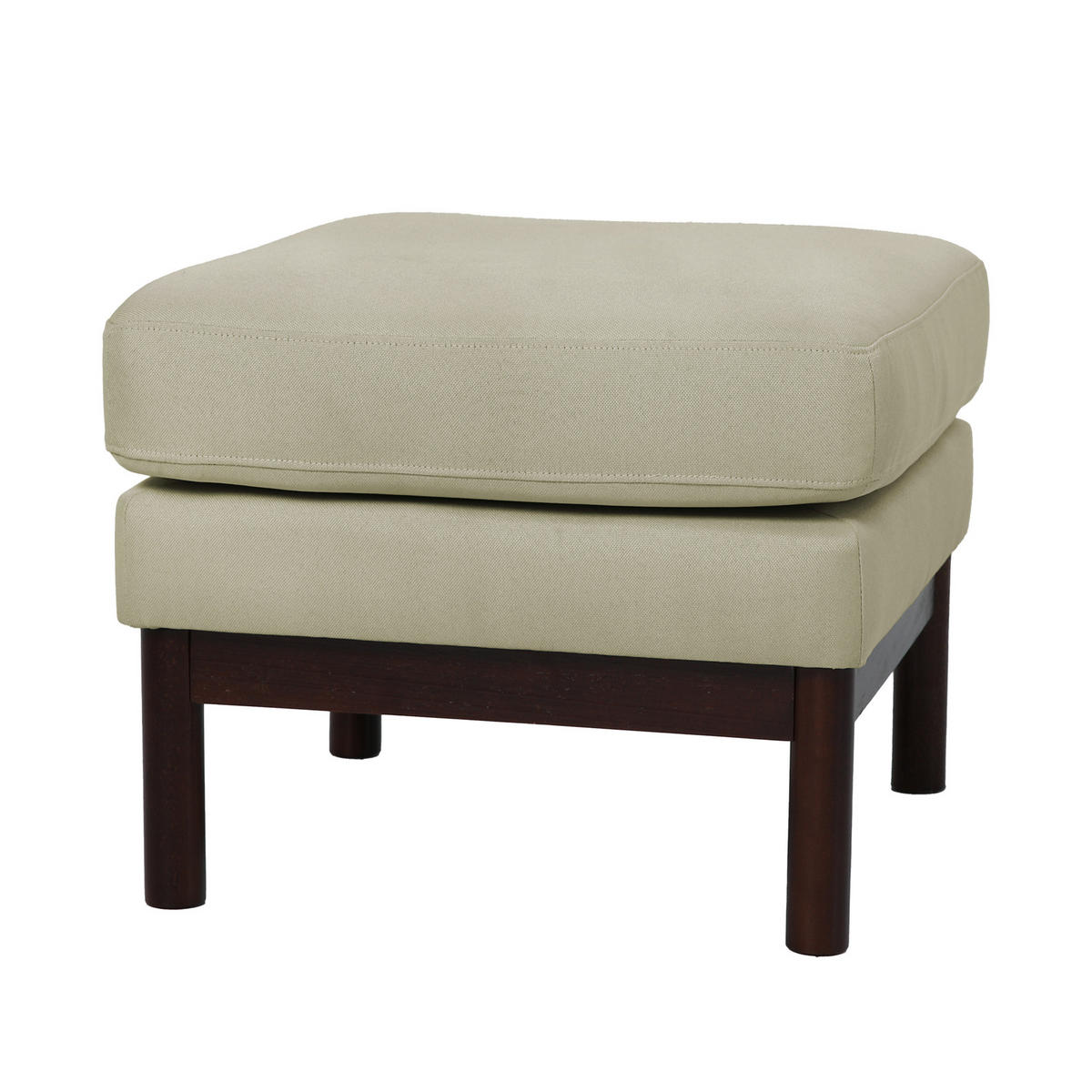 HOCKER HOLLY Weiß/Braun - Weiß, Textil (56/44/56cm) - SVITA
