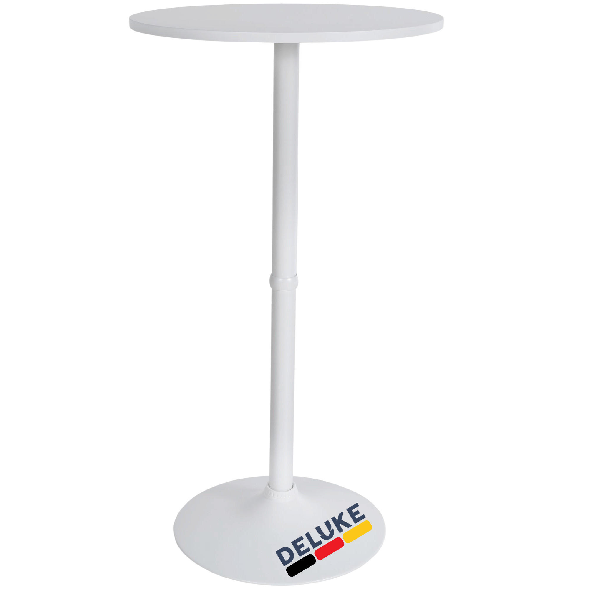STEHTISCH rund Ø 60 cm BERLI 108x60 cm Weiß-Weiß - Weiß, Metall (60/60/108cm) - DELUKE