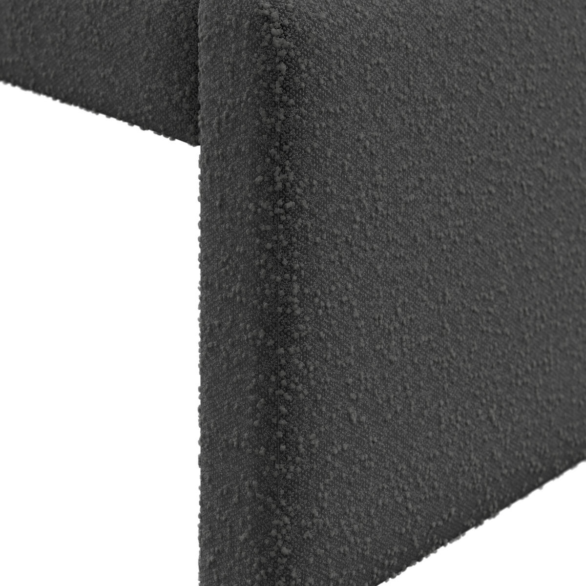 SITZBANK Andrea Grau Bouclé Gepolstert - Grau, Holz (123/50/45cm) - Bessagi Home