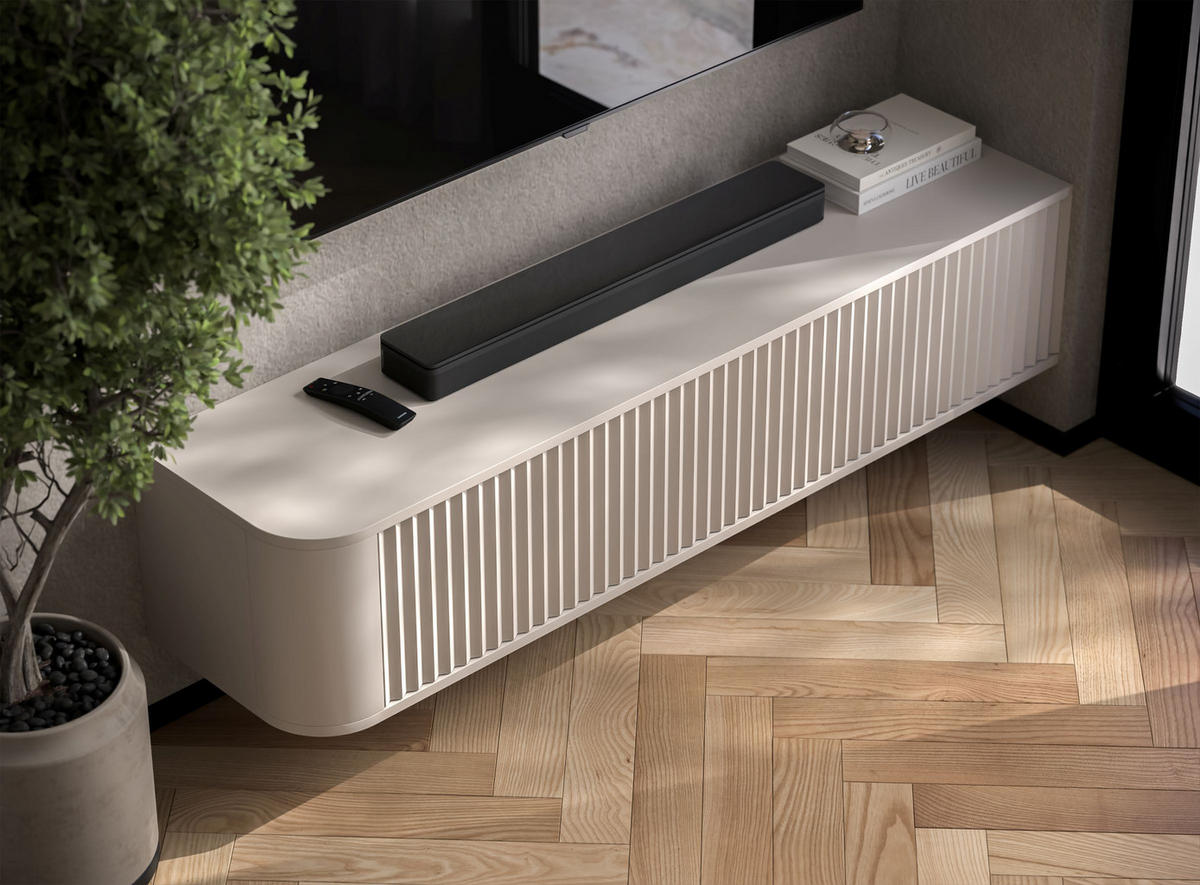 TV stolek Aurora kašmírový matný 140 cm - kašmírová, kompozitní dřevo (140/30/35cm) - Meble Lindner