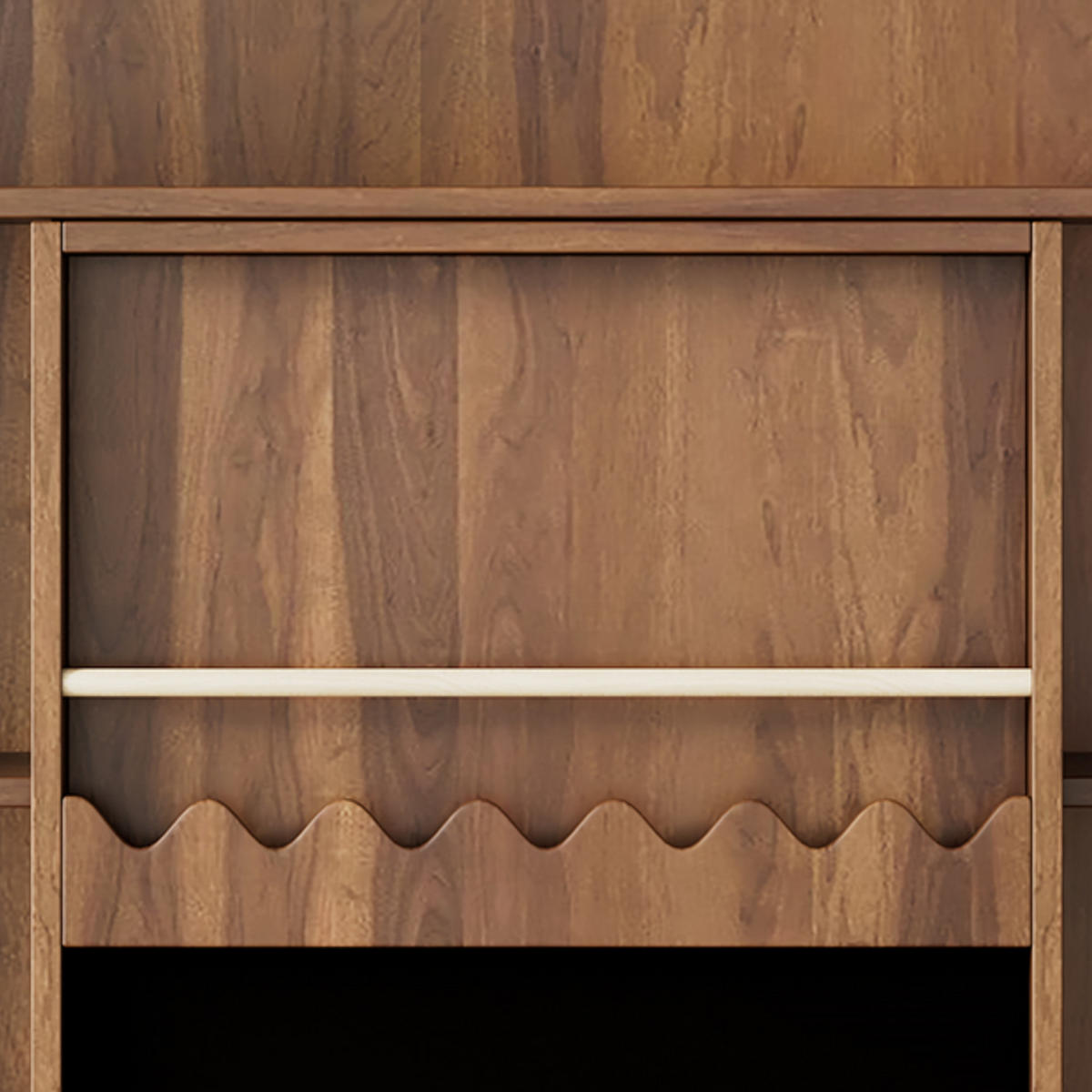 BÜCHERREGAL 120x38.5x151.5cm Nussbaum mit Tafel Schiebetüren 9 Fächer - Walnussfarben, Holz (38.5/151.5/120cm) - FLIEKS