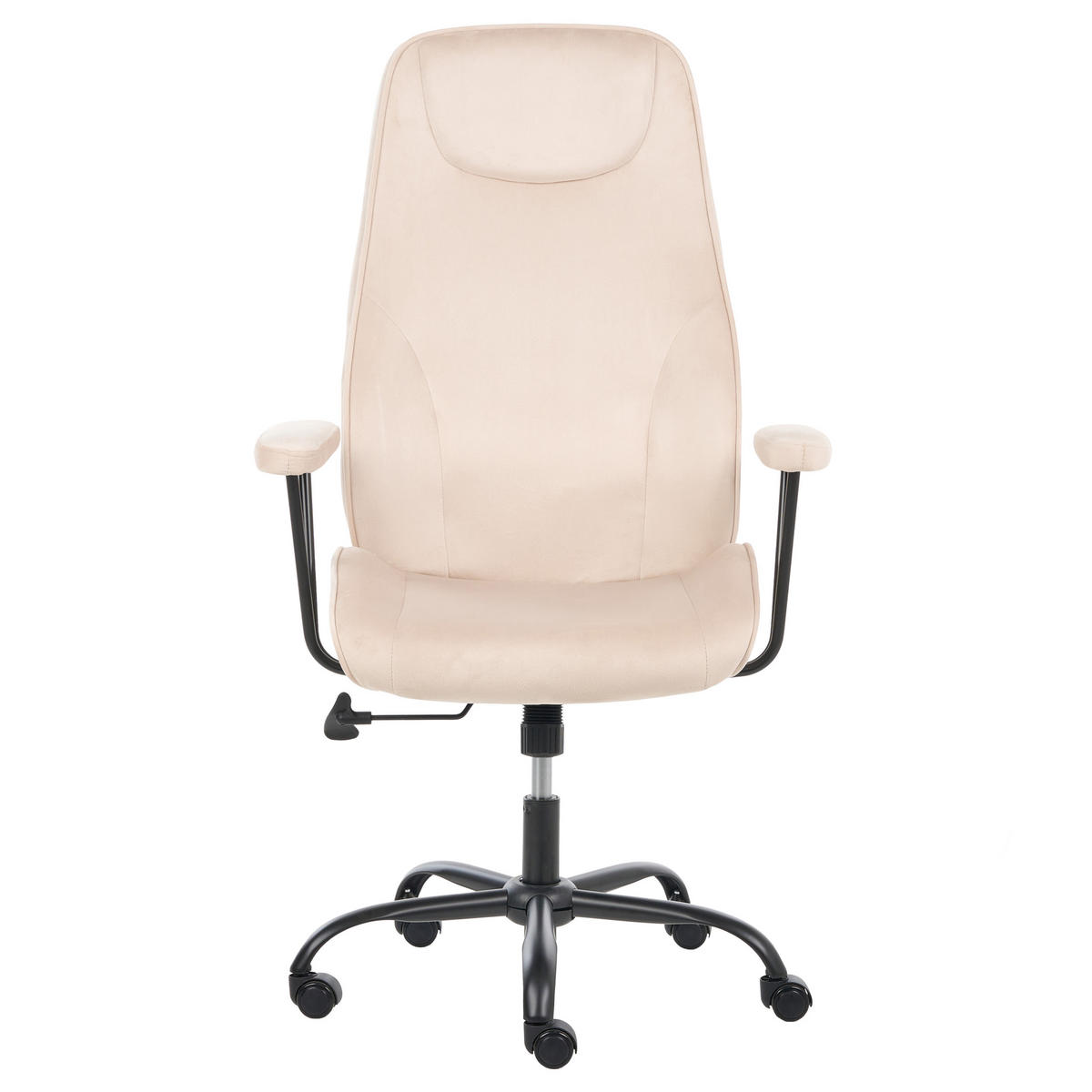 KANCELÁŘSKÁ ŽIDLE Sametová látka Světle béžová Titan - béžová, textil (72/118/65cm) - Beliani