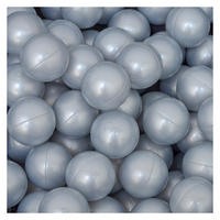 BÄLLEBAD-BÄLLE 50 Stück, Siber/Grau, 5.5 cm - Silberfarben, Kunststoff (5.5/5.5/5.5cm) - Littletom