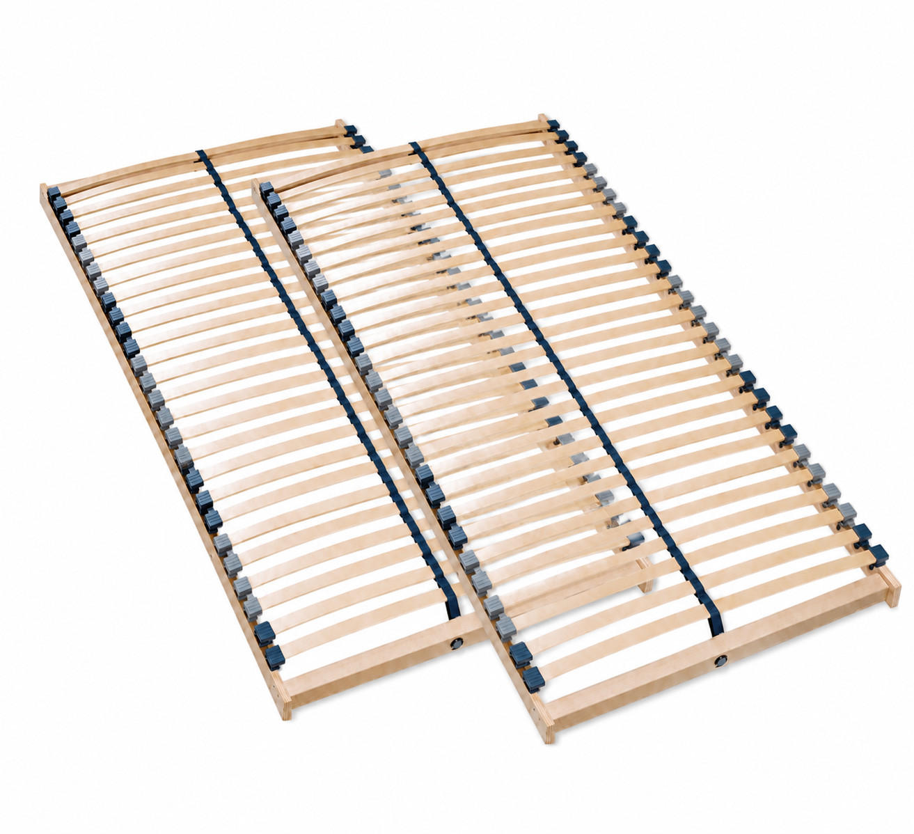 LATTENROST set 180x200 cm(2x 90x200 cm) – 7-Zonen, gefertigt aus Buchenholz - Buchefarben/Braun, Holz (180/200cm) - Sleepneo