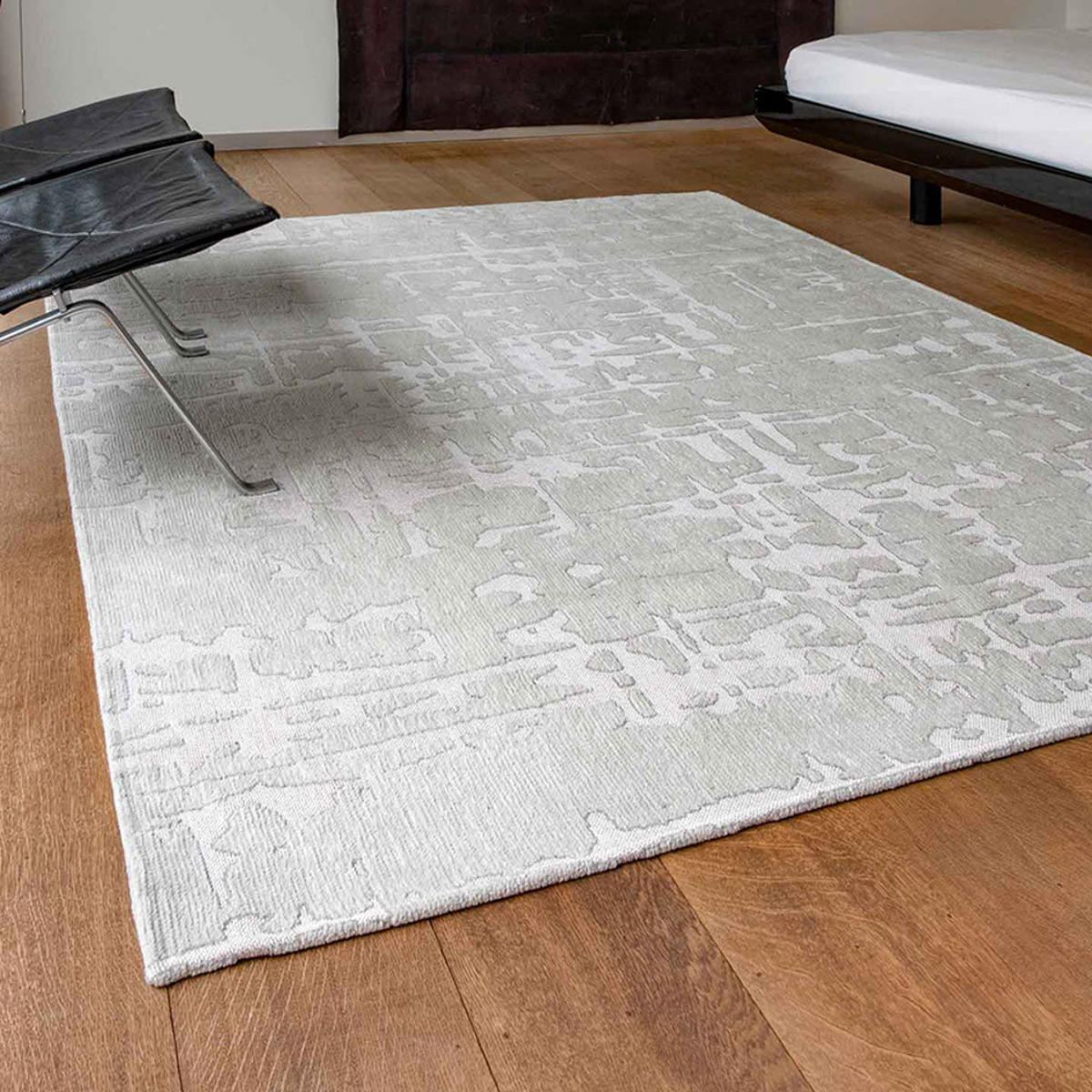 TEPPICH Tsingy Oyster Structures Baobab 80/150 cm - Grau, Textil (80/150cm) - Louis De Poortere