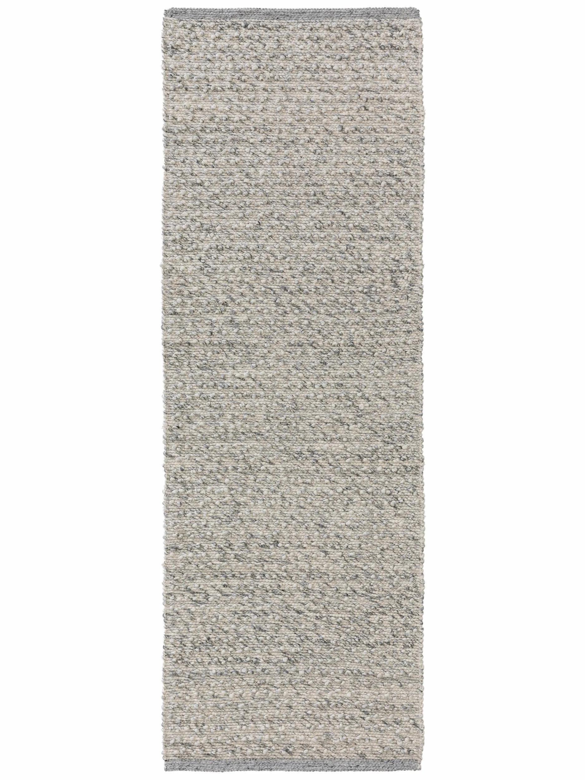 WOLLTEPPICH Lana Grau 70x200 cm - Grau, Textil (70/200cm) - benuta Pure