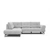 ECKSOFA SALVINI 5-Sitzer, hellgrau - Hellgrau/Schwarz, Holzwerkstoff/Textil (158/292cm) - Courtois Laville
